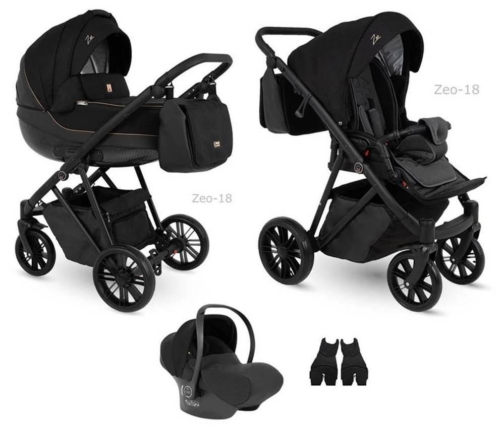 Czarny wózek 3w1- Camarelo Zeo 18